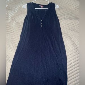 Women’s Lilly Pulitzer navy cotton tank t shirt dress size small